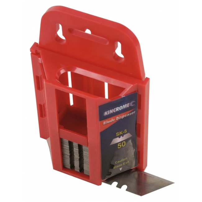 Kincrome Utility Stanley Knife Blades 50 Piece with Blade Dispenser K060072