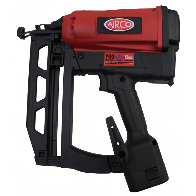 Airco Finish Nail Gun Straight C Bradder ProGas B16S Nailer TBG1664S