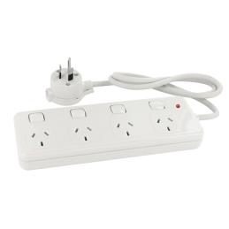 HPM Powerboard 4 Outlets 1.8m Lead Surge Protection L001219AAB