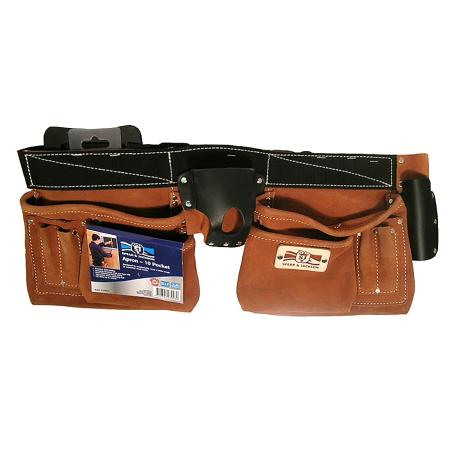 Spear & Jackson Tool Apron Nail Bag 10 Pocket Leather Carpenters SJ-LDBA10