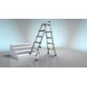 TV Ladder TVL24 4 Step 150kg (24 Ladders in 1) Aluminium Multi-Purpose TVL24