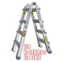 TV Ladder TVL24 4 Step 150kg (24 Ladders in 1) Aluminium Multi-Purpose TVL24