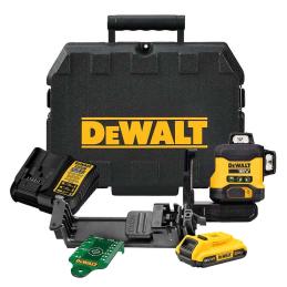 DeWALT DCLE34031D1-XE Multiline Laser Level Kit 18V 2.0Ah Green 3x360 Compact DCLE34031D1-XE